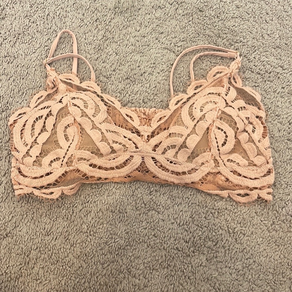 Sandy pink lace brallete bikini top PQ SWIM